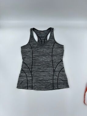 Reebok Heathered Gray Racerback Tank Top S